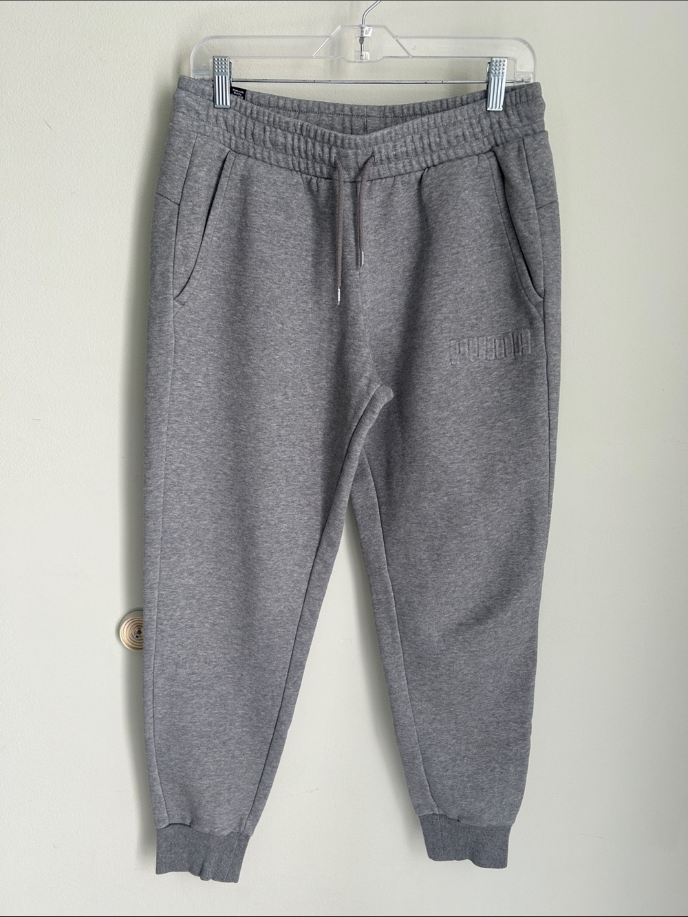 Puma Gray men’s Jogger Sweatpants with Drawstring